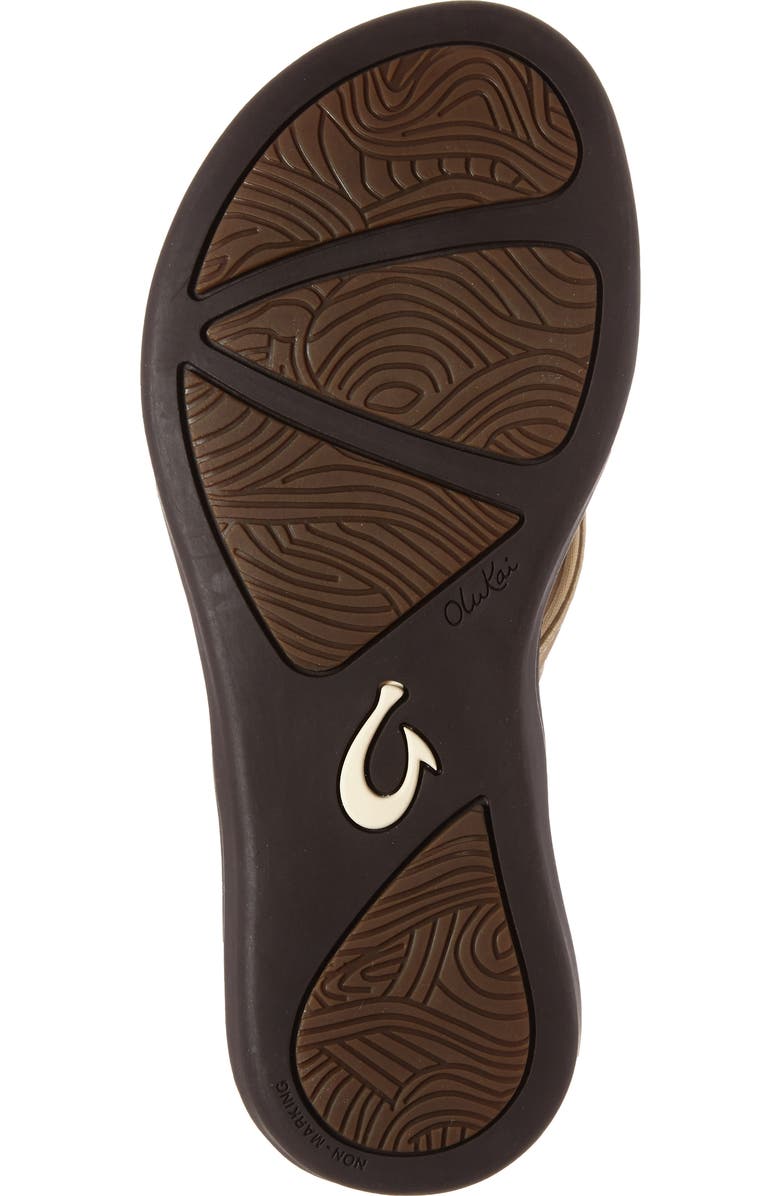 OluKai Ho'opio Flip Flop, Alternate, color, Bubbly/ Dark Java