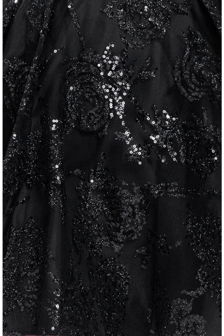Pinch Glitter Party Minidress, Alternate, color, BLACK