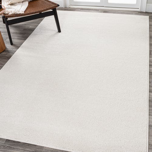 Shop Jonathan Y Haze Solid Low-pile Area Rug In Beige/ecru