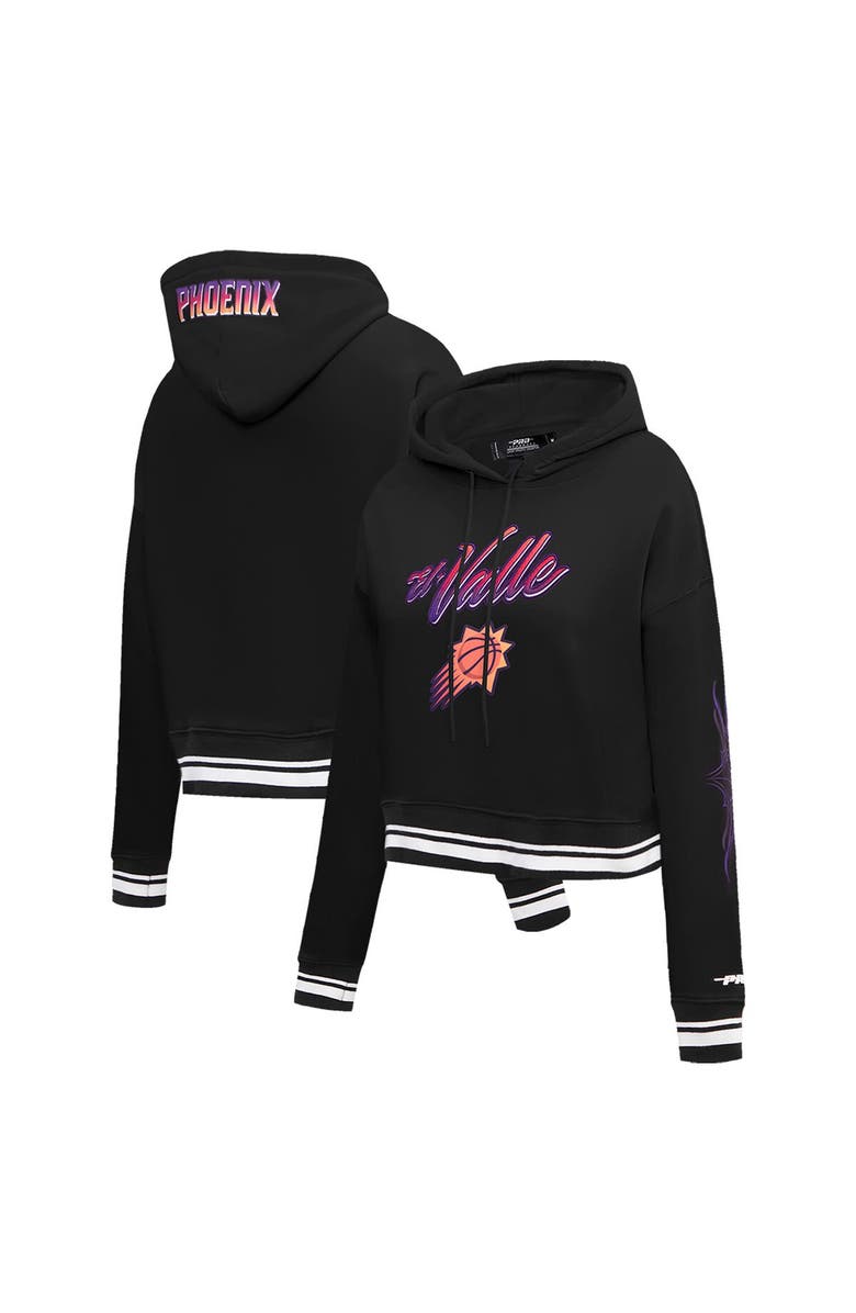 PRO STANDARD Women's Pro Standard Black Phoenix Suns 2023/24 City Edition Cropped Pullover Hoodie, Alternate, color, Black