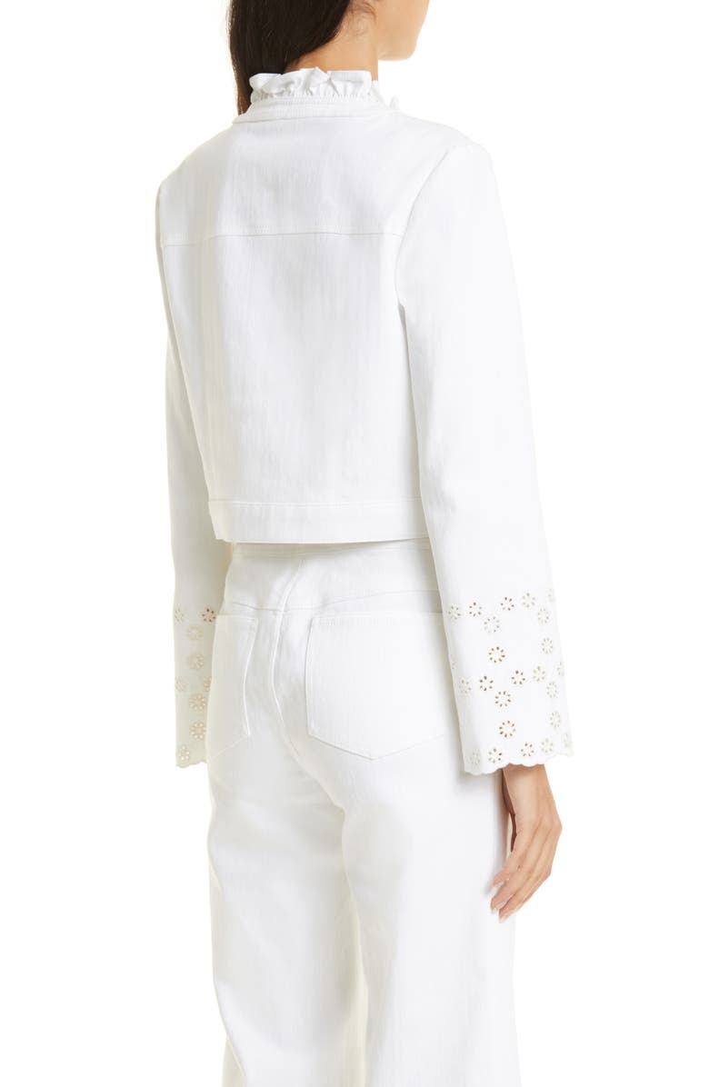 Cinq à Sept Matilde Floral Eyelet Jacket, Alternate, color, 