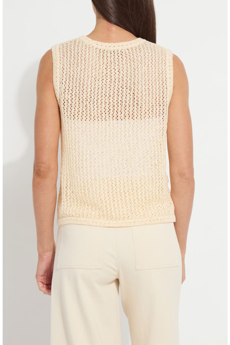 Avery Sequined Knit Shell, Alternate, color, COCO SEQUINS
