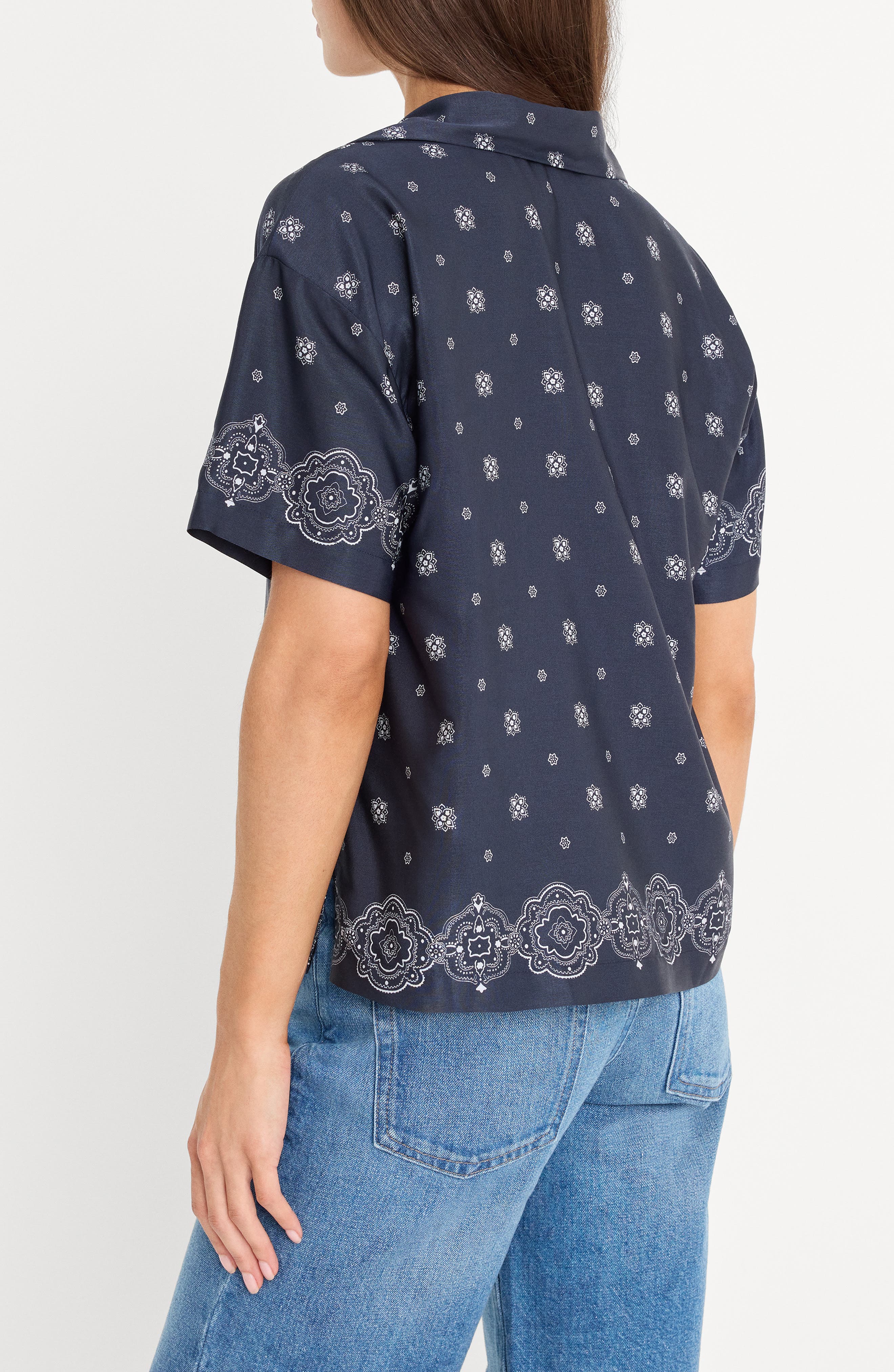 The Medallion Print Button-Up Camp Shirt - image 2