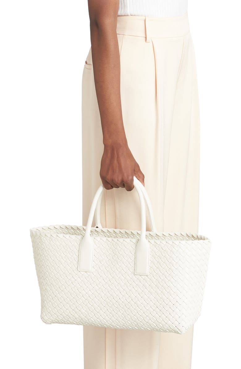 Bottega Veneta Small Cabat Intreccio Leather Tote, Alternate, color,