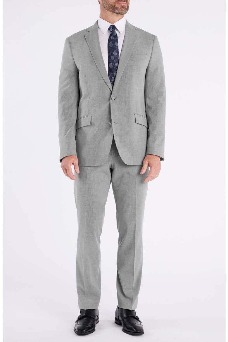 Light Grey Plaid Suit, Main, color, GREY
