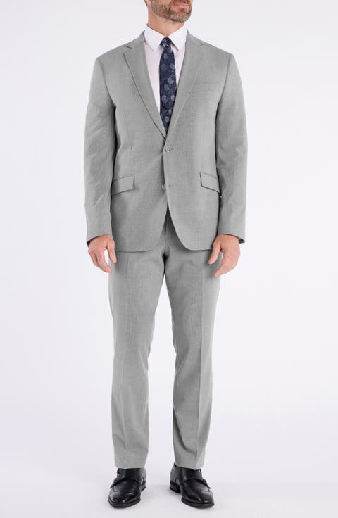 Light Grey Plaid Suit