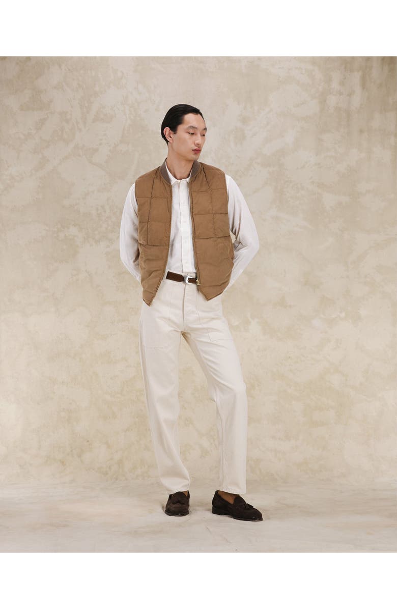 Fortela Corduroy Slim Fit Vest, Alternate, color, Light Brown