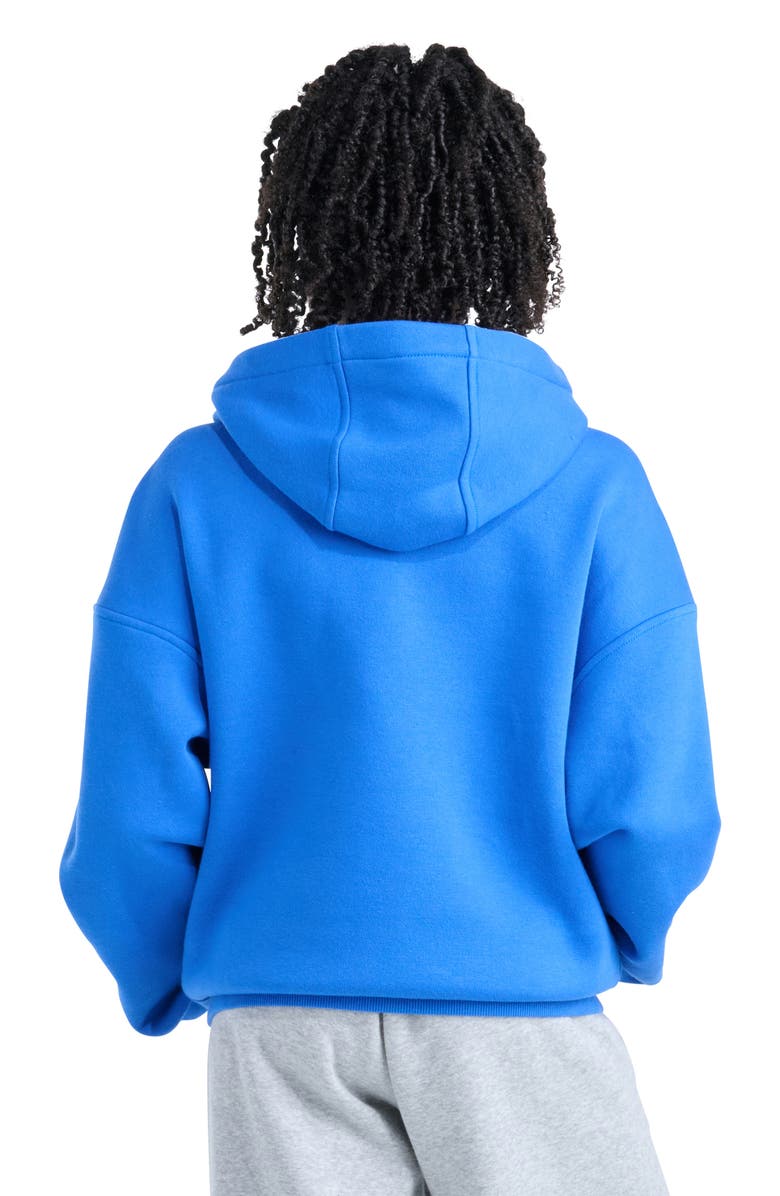 adidas Originals Kids' Varsity Cotton Blend Fleece Hoodie, Alternate, color, Bright Blue