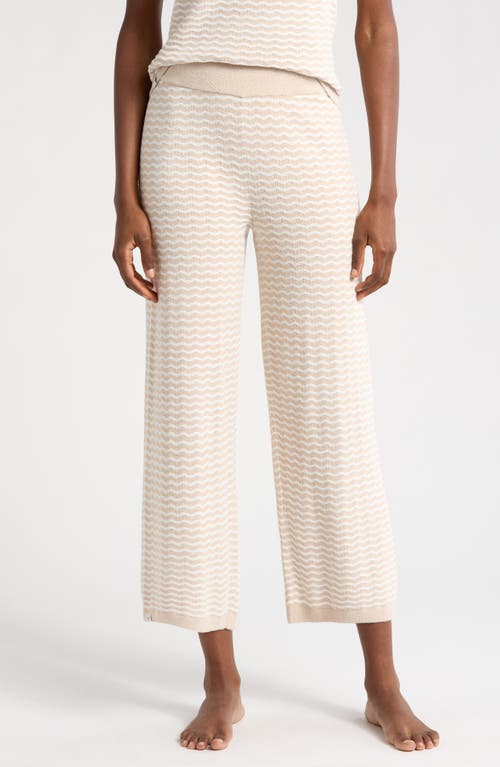 Barefoot Dreams Cozychic Ultra Lite® Pointelle Lounge Pants In Stone/pearl