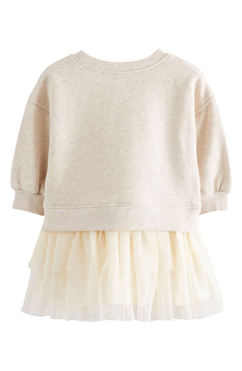 NEXT Kids' Tiered Mesh Sweatshirt Dress, Alternate, color, 