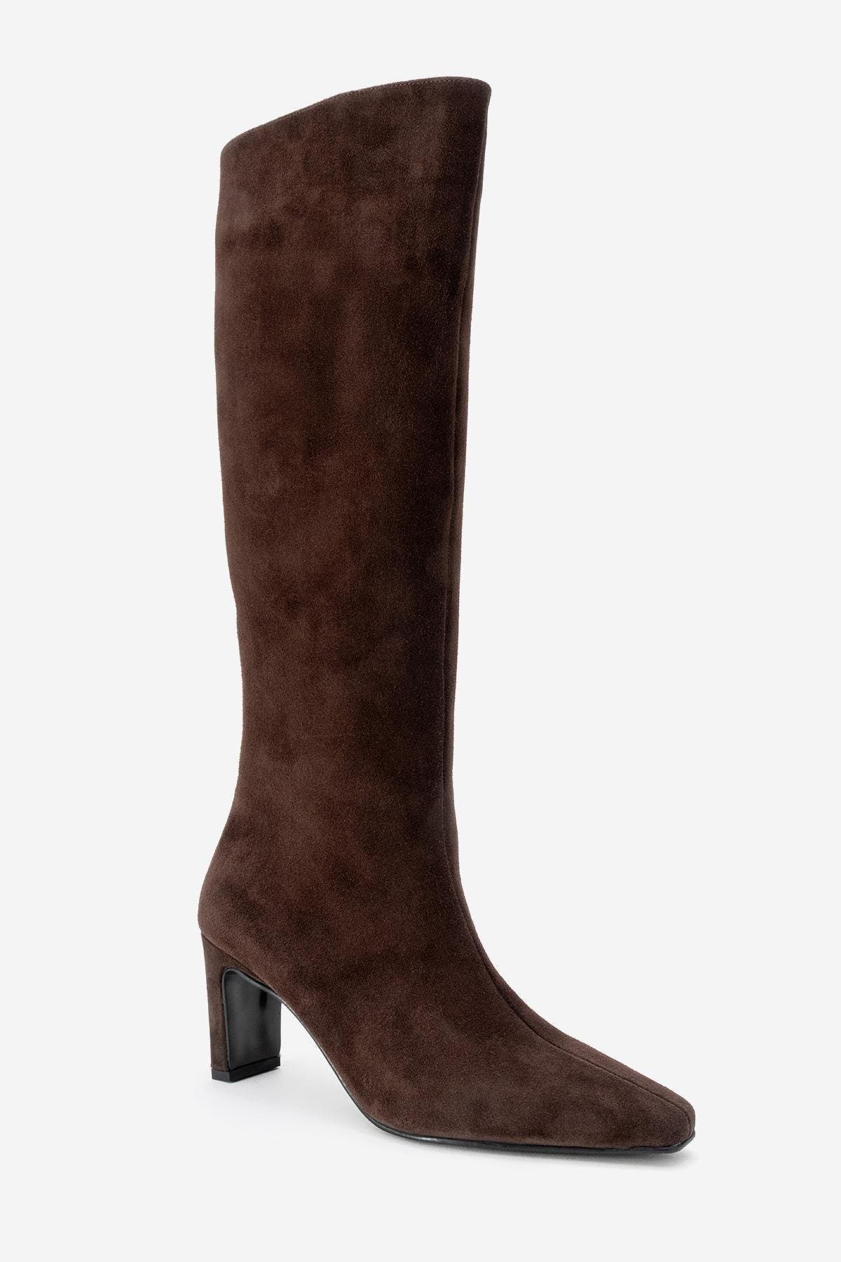 Brown Suede Leather