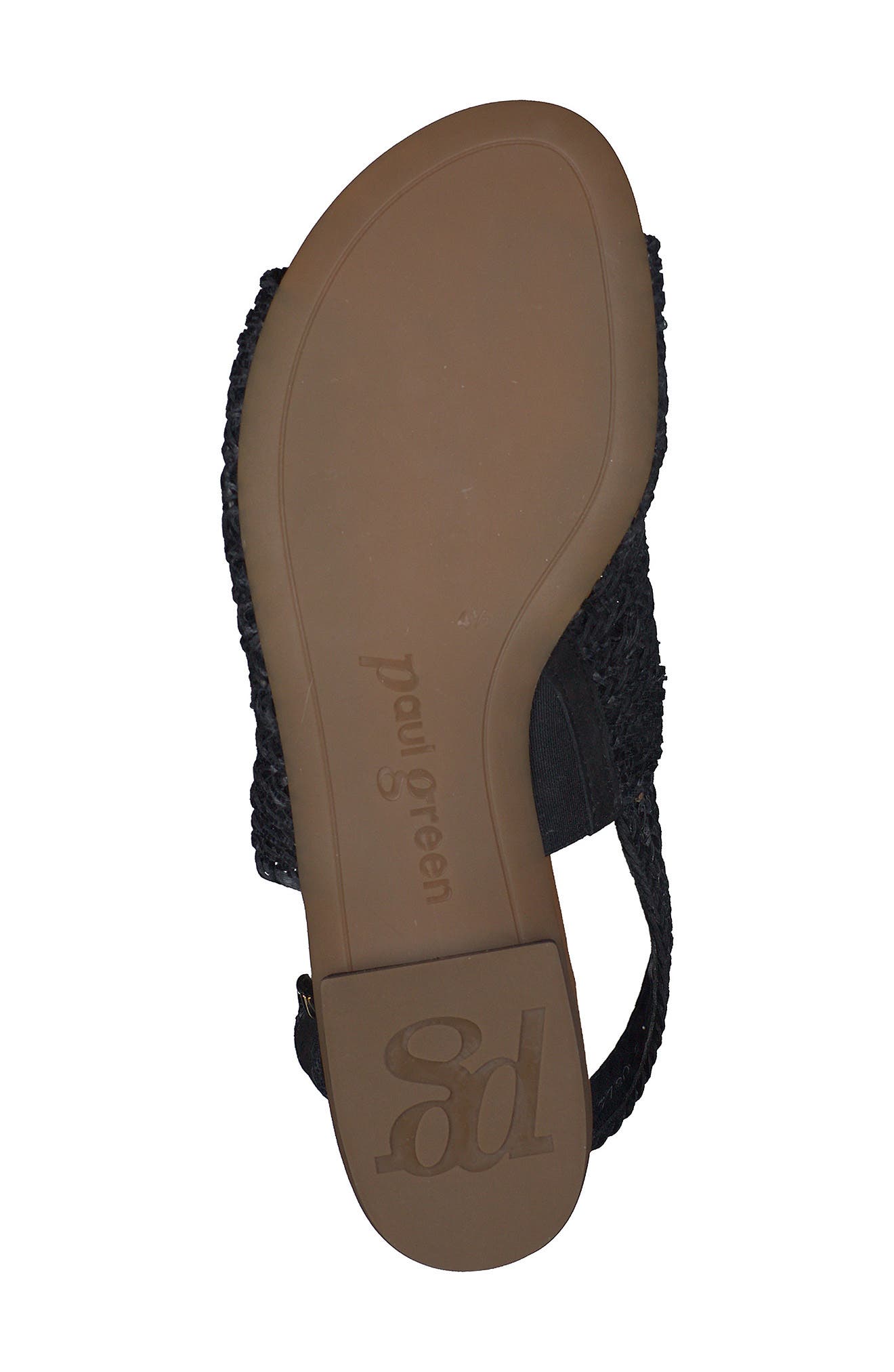 Paul Green Helena Woven Leather Block Heel Sandal, Alternate, color, 