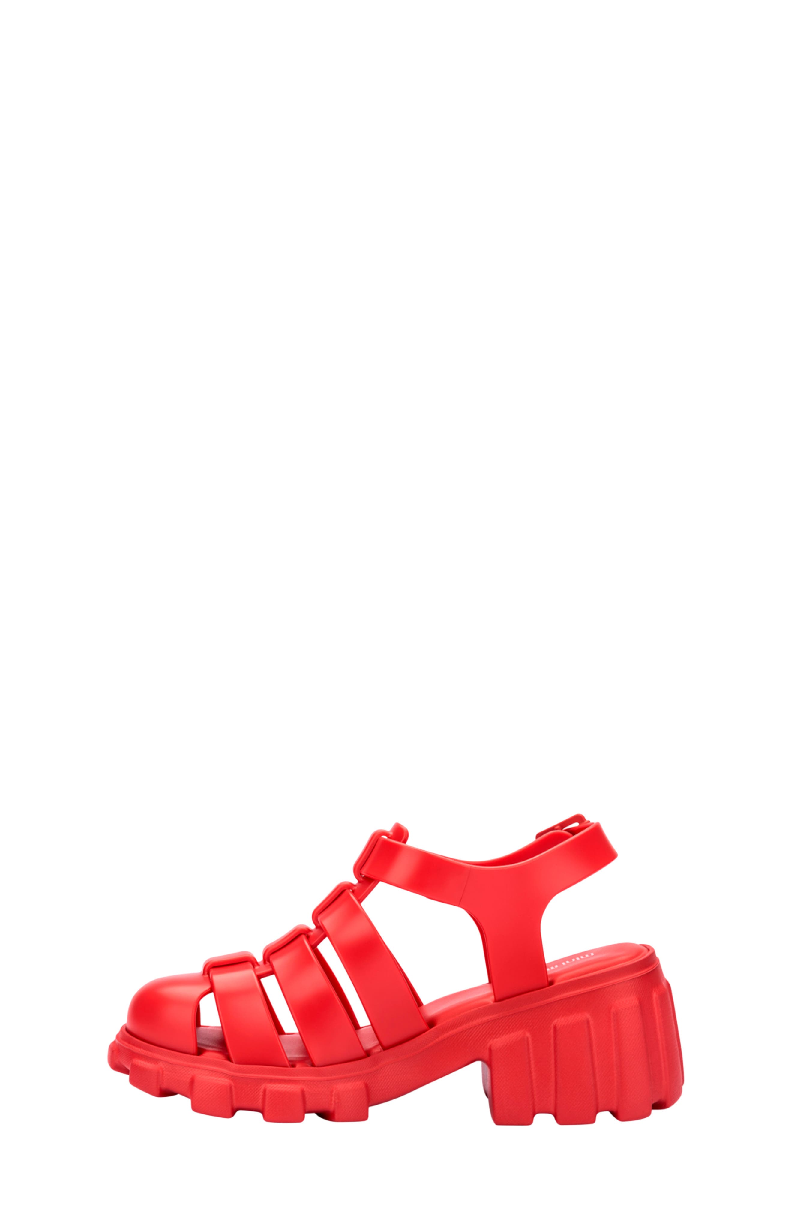 Kids' Megan Platform Fisherman Sandal, Alternate, color, RED