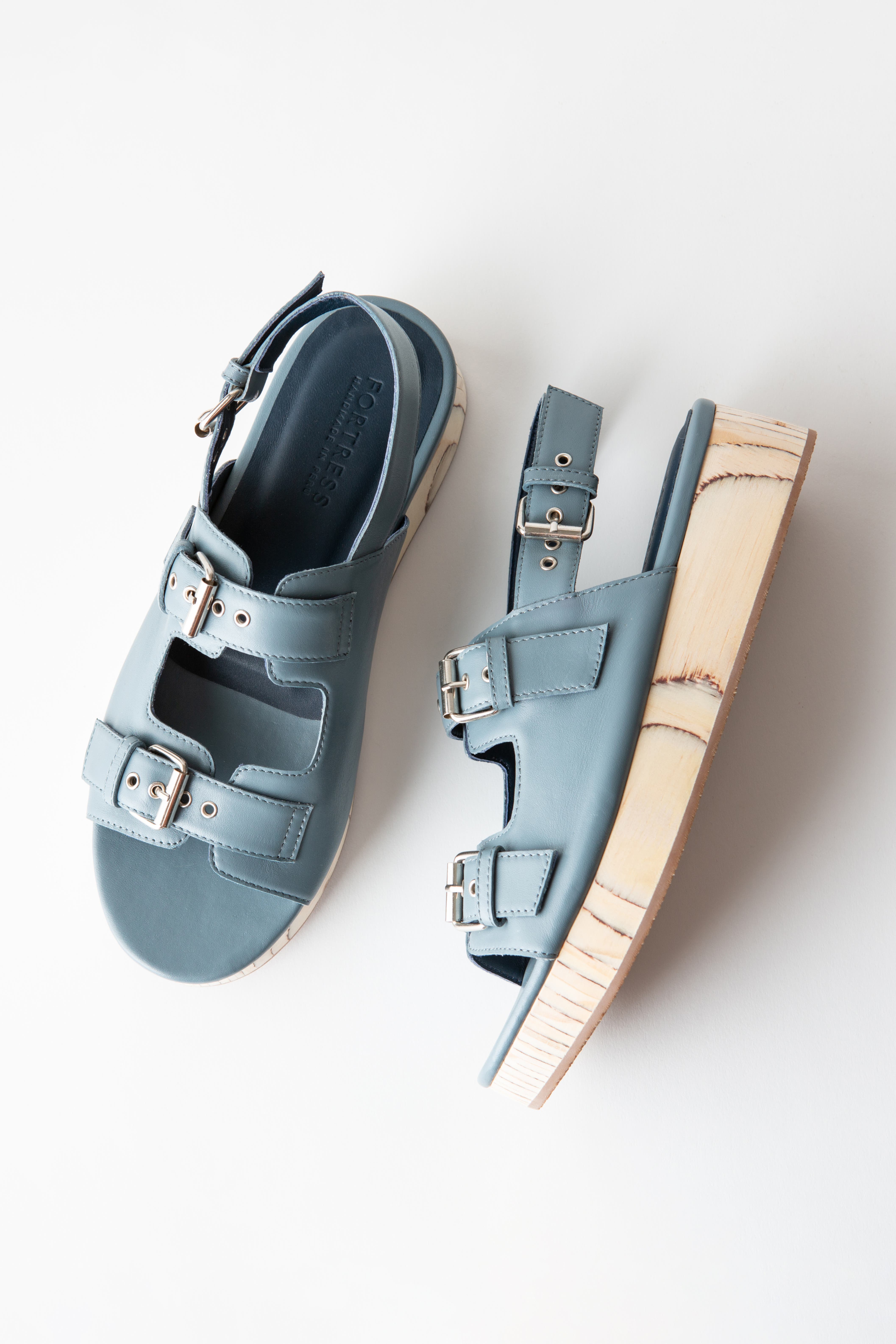 Leja Flatform Sandal, Alternate, color, Denim Blue Crust