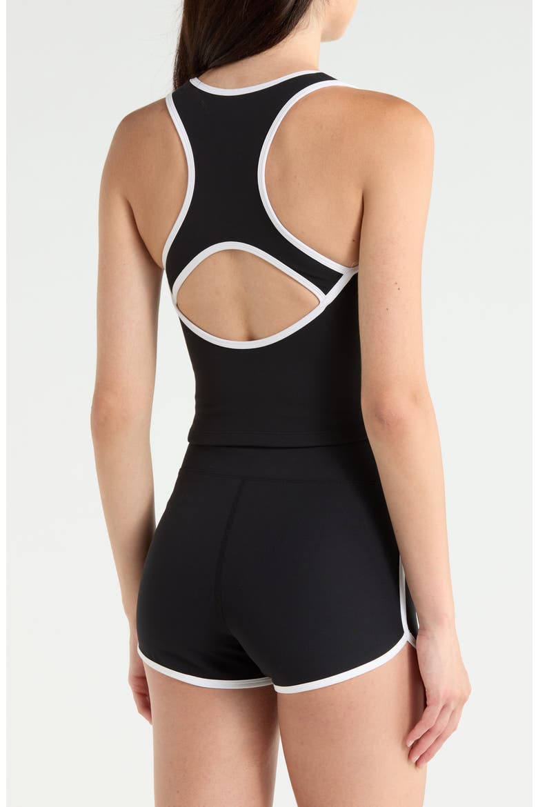 Sport Cutout Back Tank, Alternate, color, BLACK/WHITE