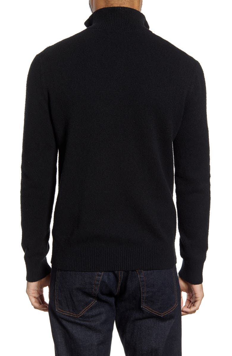Club Monaco Quarter Zip Bouclé Sweater, Alternate, color, 