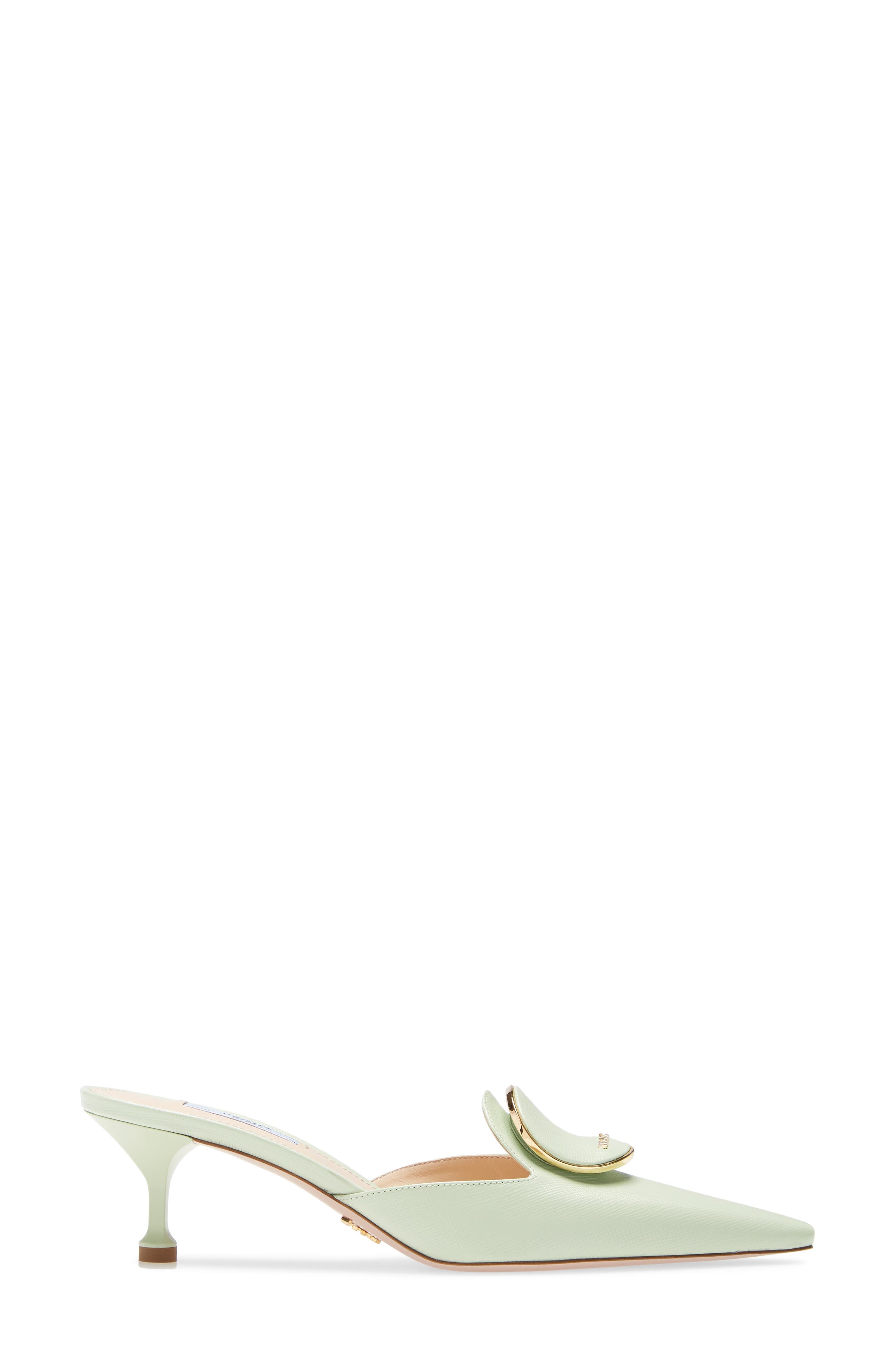 Prada Logo Pointed Toe Mule, Alternate, color, 