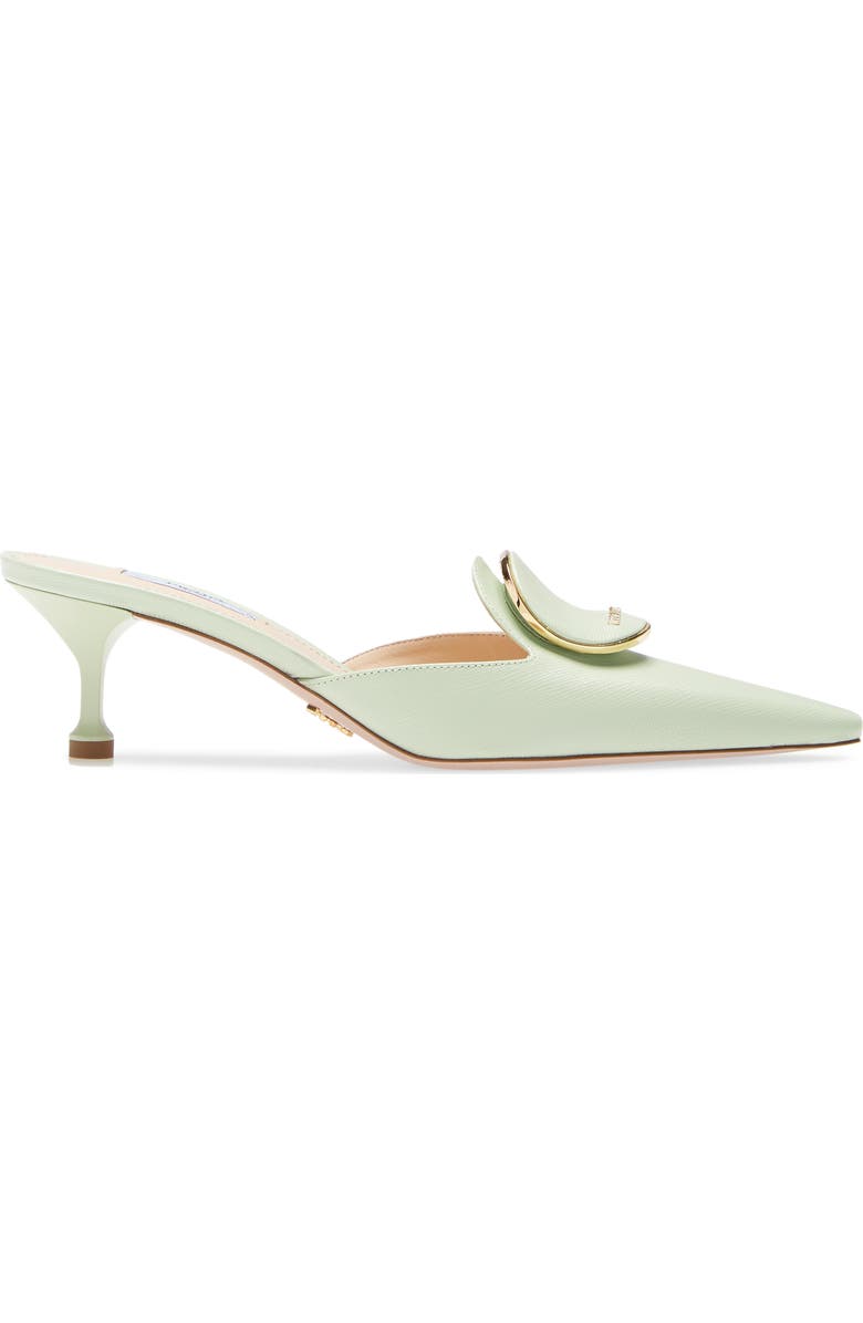 Prada Logo Pointed Toe Mule, Alternate, color,