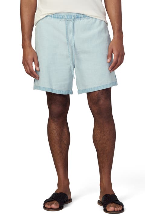 Reverse Chambray Loose Fit Pull-On Shorts