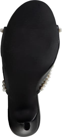 Faux Pearl Embellished Sandal