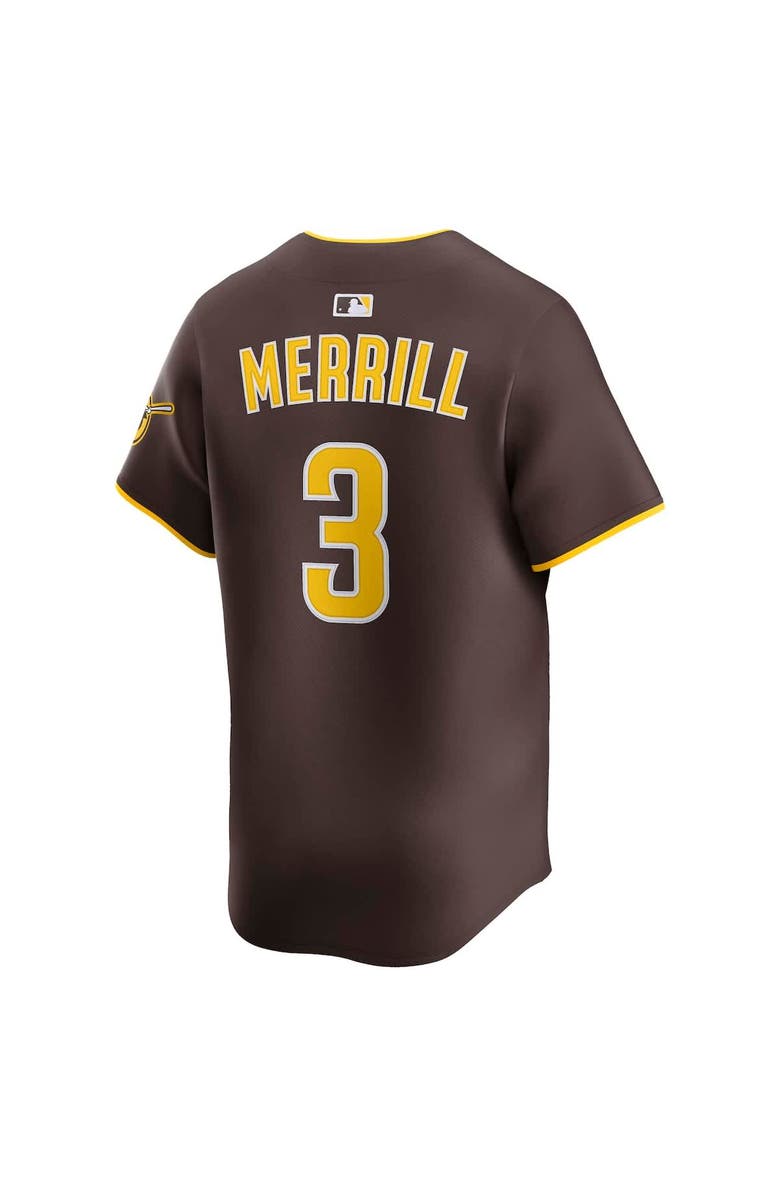 Nike Men's Nike Jackson Merrill Brown San Diego Padres Road Limited Jersey, Alternate, color, 