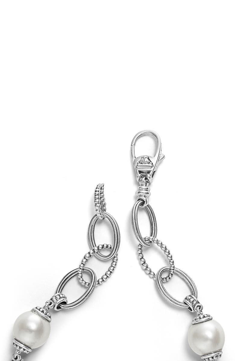 LAGOS Luna Freshwater Pearl Station Bracelet, Alternate, color, Marine