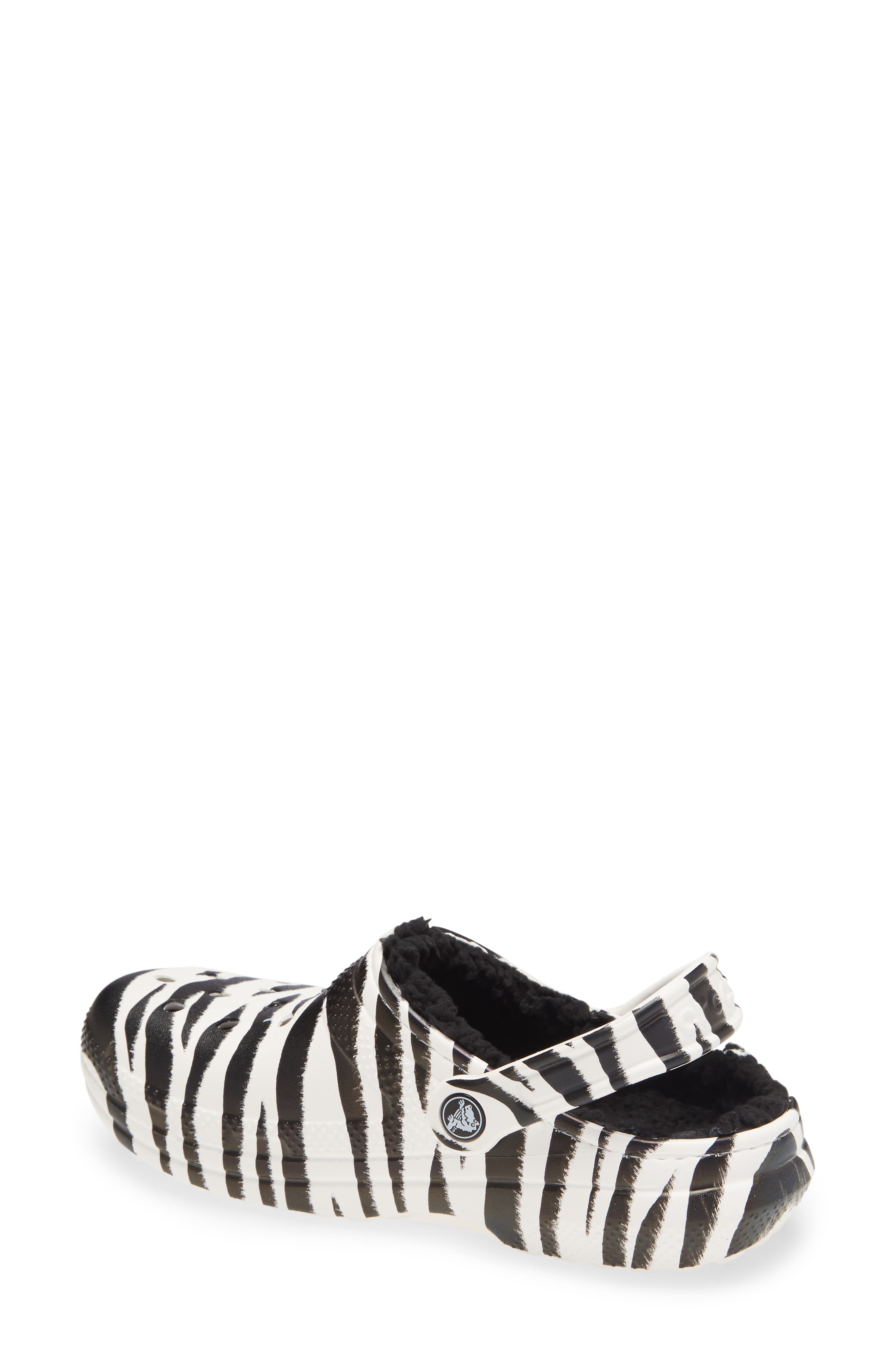 CROCS <sup>™</sup> Classic Lined Animal Print Slipper, Alternate, color, 