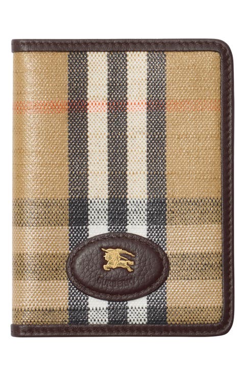 Highlands Check Coated Canvas Passport Case