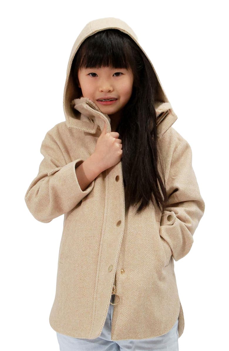 Belle & Bloom When I Grow Up Detachable Hooded Coat, Alternate, color, Pale Oat