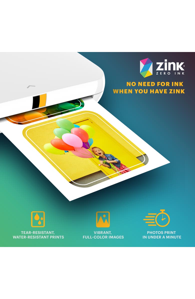 Kodak 2x3 inch Pre-Cut Sticker Photo Paper, Alternate, color, White