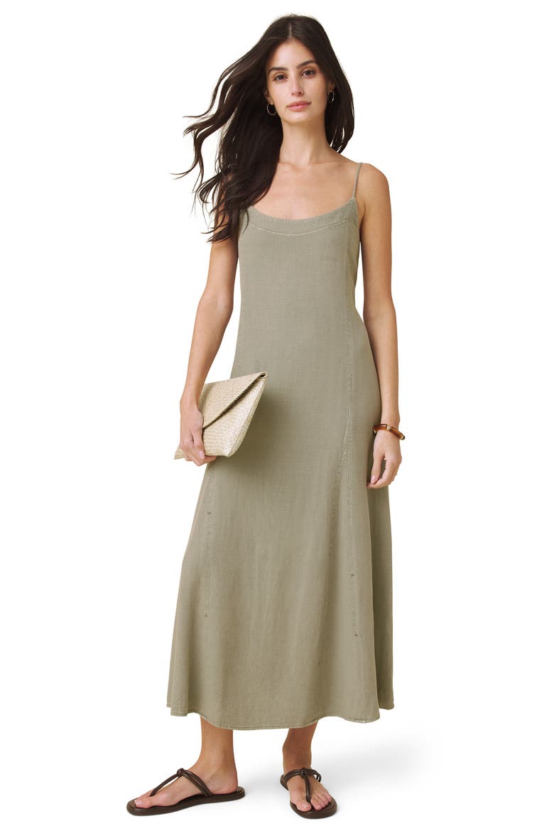 eucalyptus green midi dress Liza Matte Satin Dress in Eucalyptus