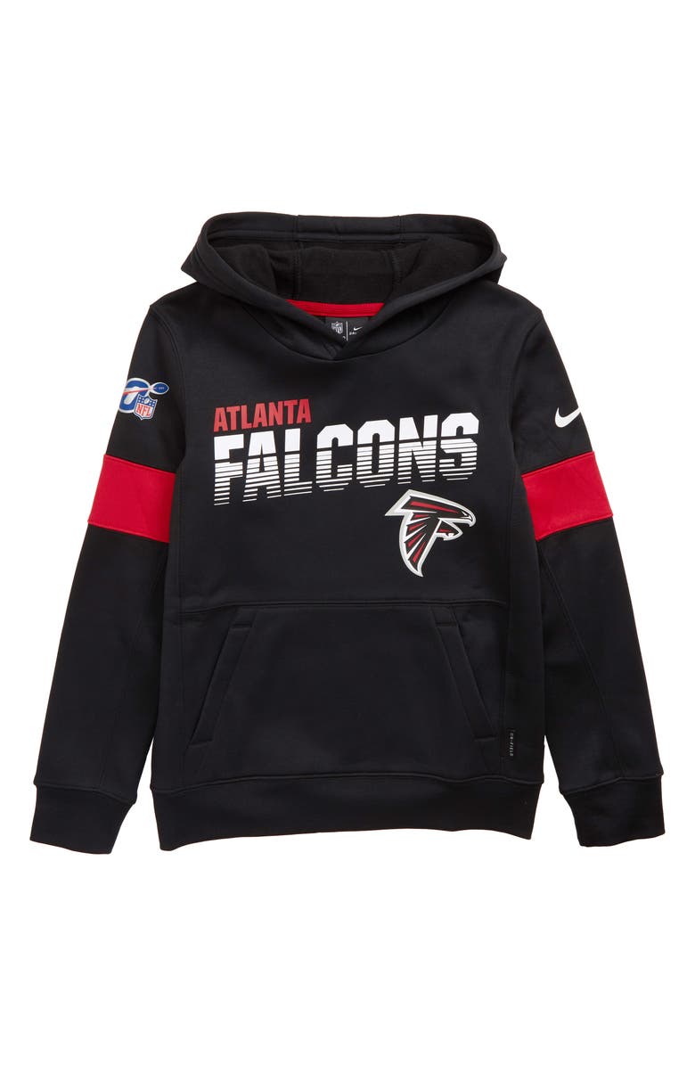 Nike NFL Logo Atlanta Falcons Therma Dri-FIT Hoodie, Main, color,