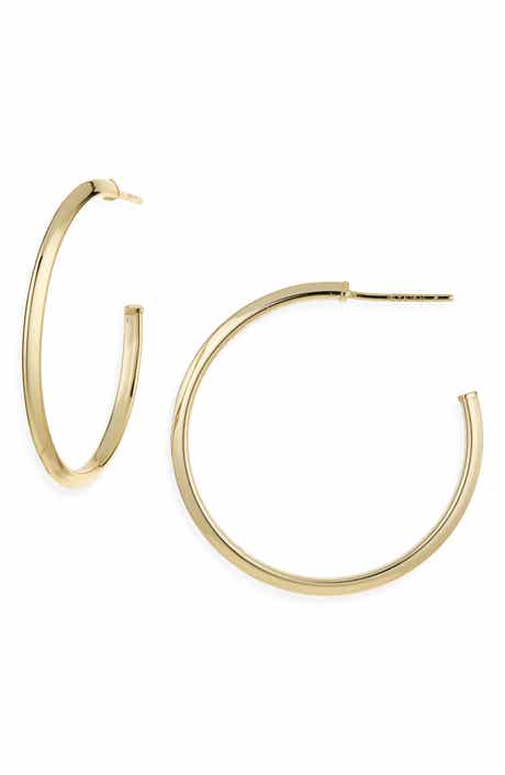 ARGENTO VIVO Knife Edge Round Hoop Earrings