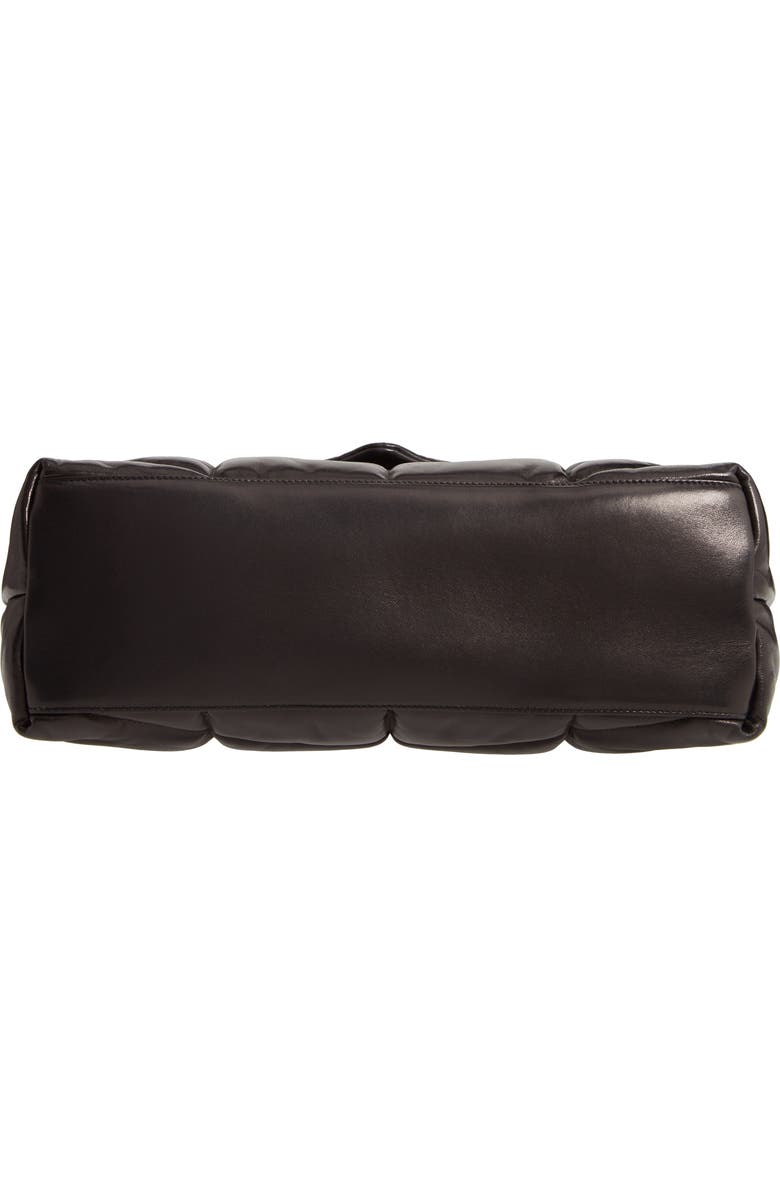 Saint Laurent Medium Loulou Quilted Puffer Leather Shoulder Bag, Alternate, color, Noir