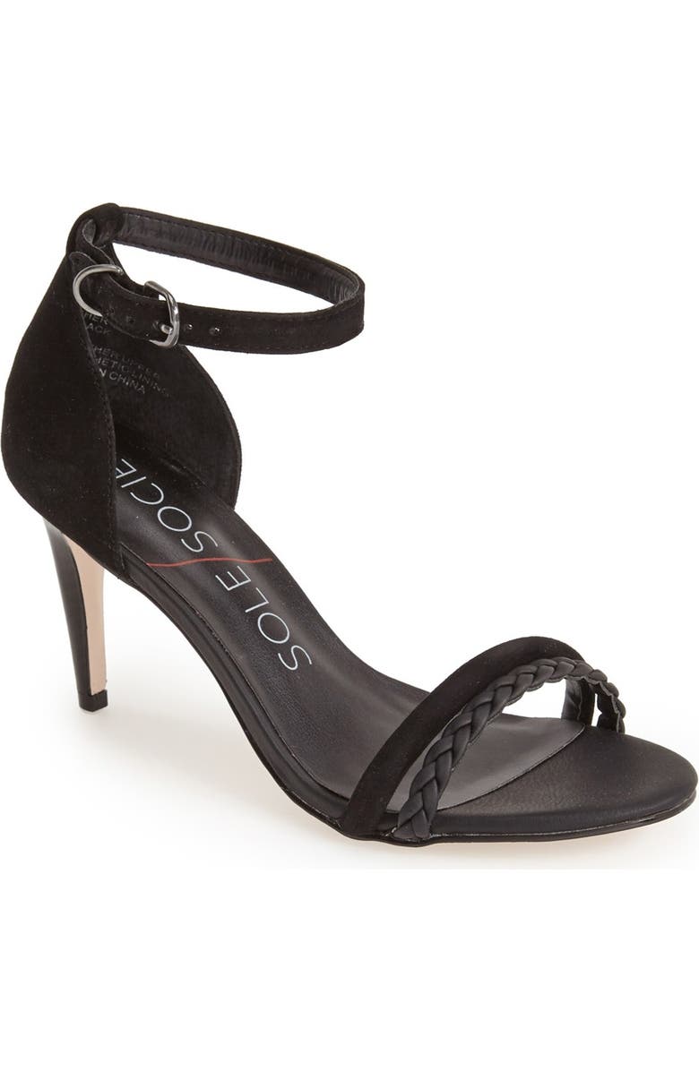 Sole Society 'Sher' Ankle Strap Sandal, Main, color,