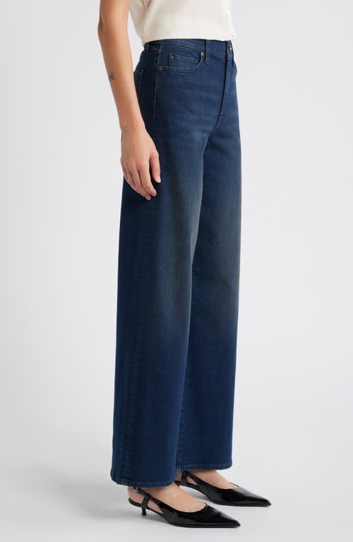 Frame Le Slim Palazzo Raw Hem High Waist Wide Leg Jeans In Blue
