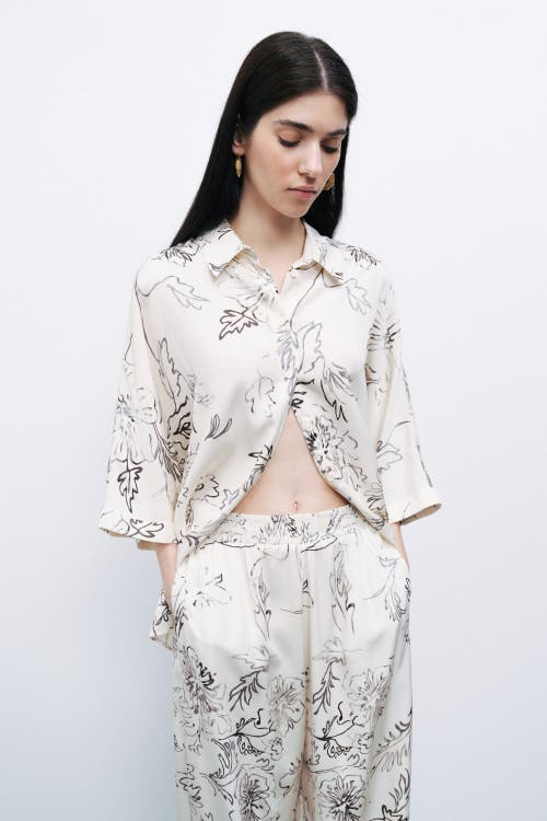 Nocturne Flowy Patterned Shirt In Multi