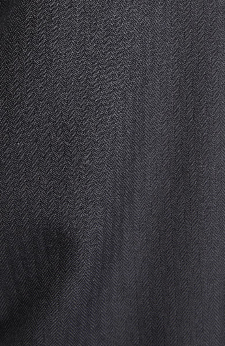 Maison Margiela Single Breasted Herringbone Wool Blazer, Alternate, color, Black