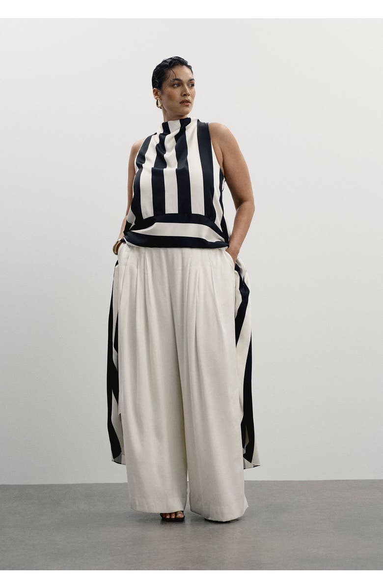 11 Honoré Pleated Wide-Leg Pant, Alternate, color, Vanilla Ice