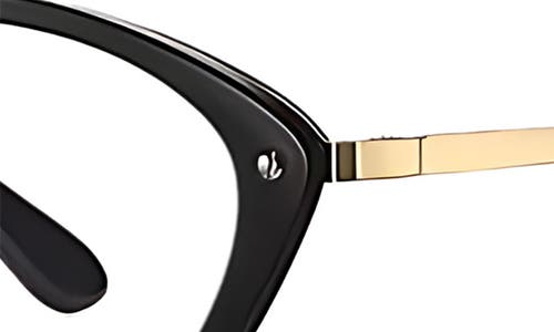 Fifth & Ninth Posie 52mm Cat Eye Blue Light Blocking Glasses In Black