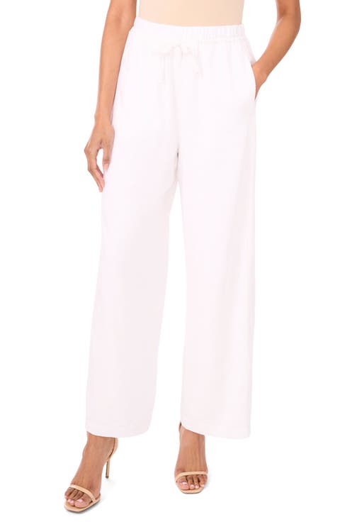 Wide Leg Poplin Pants