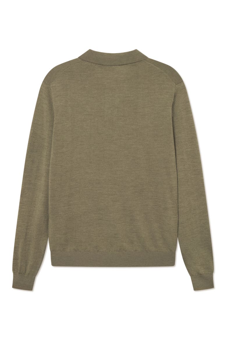Greyson Long Sleeve Wool Polo Sweater, Alternate, color, MILITARY OLIVE