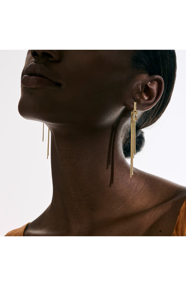 John Hardy Love Knot Drop Earrings, Alternate, color, Gold