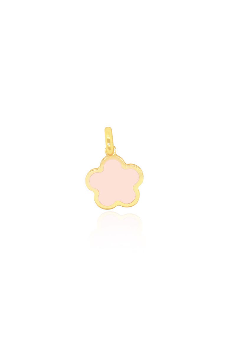 The Lovery Fine Jewelry Pink Pearl Flower Charm, Main, color, Pink Pearl