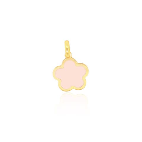 Pink Pearl Flower Charm