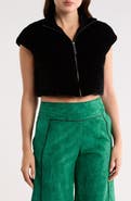 Longchamp Crop Velvet Blouson Jacket
