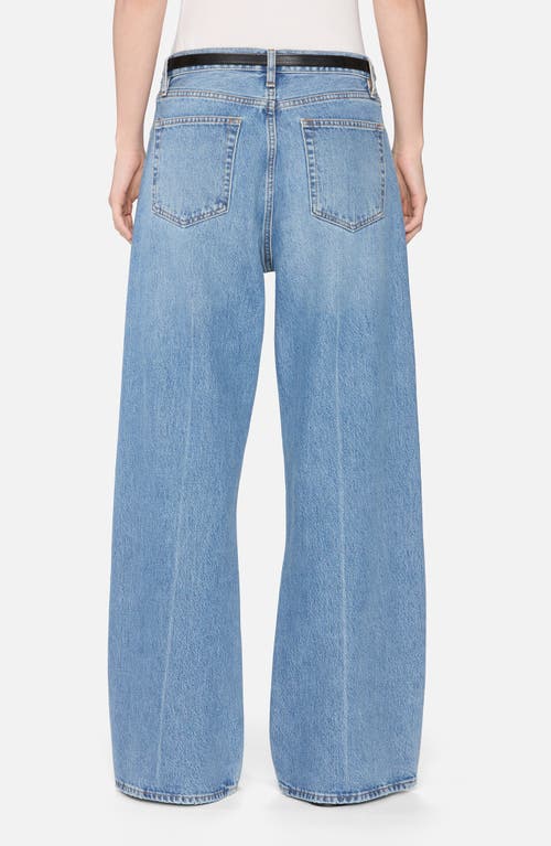 Frame The Loose High Rise Wide Leg Jeans In Rundown