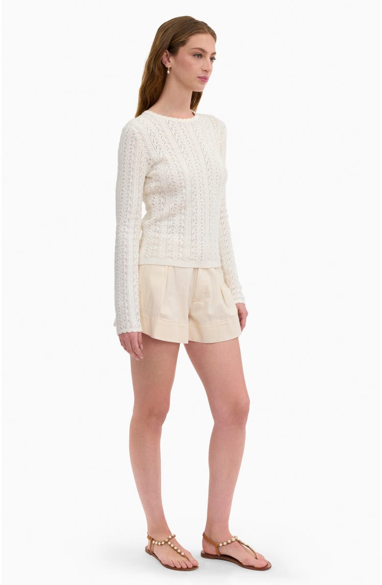 Rebecca Taylor Verana Knit Sweater, Alternate, color, Ivory
