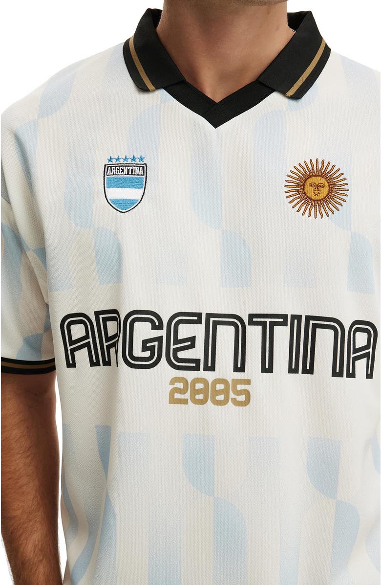 Cotton On Men's Cropped Sports Jersey, Alternate, color, Light Blue  Vintage White