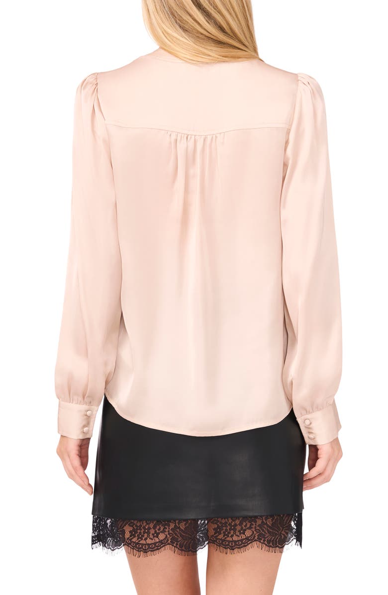 Vince Camuto Satin Button-Up Shirt, Alternate, color, French Oak